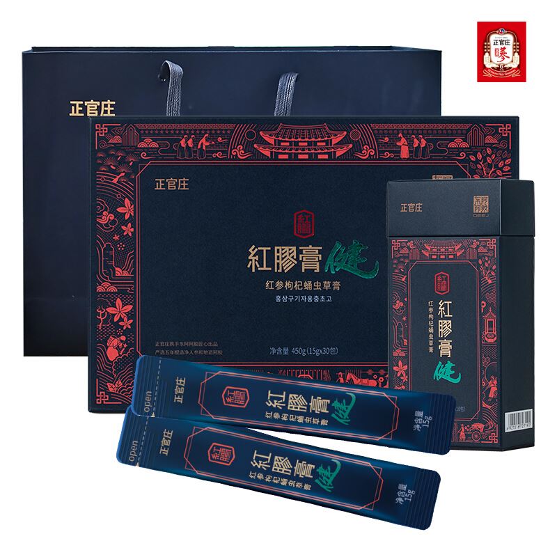 正官庄高丽参红参膏红参枸杞虫草膏450g红参含量15g/盒