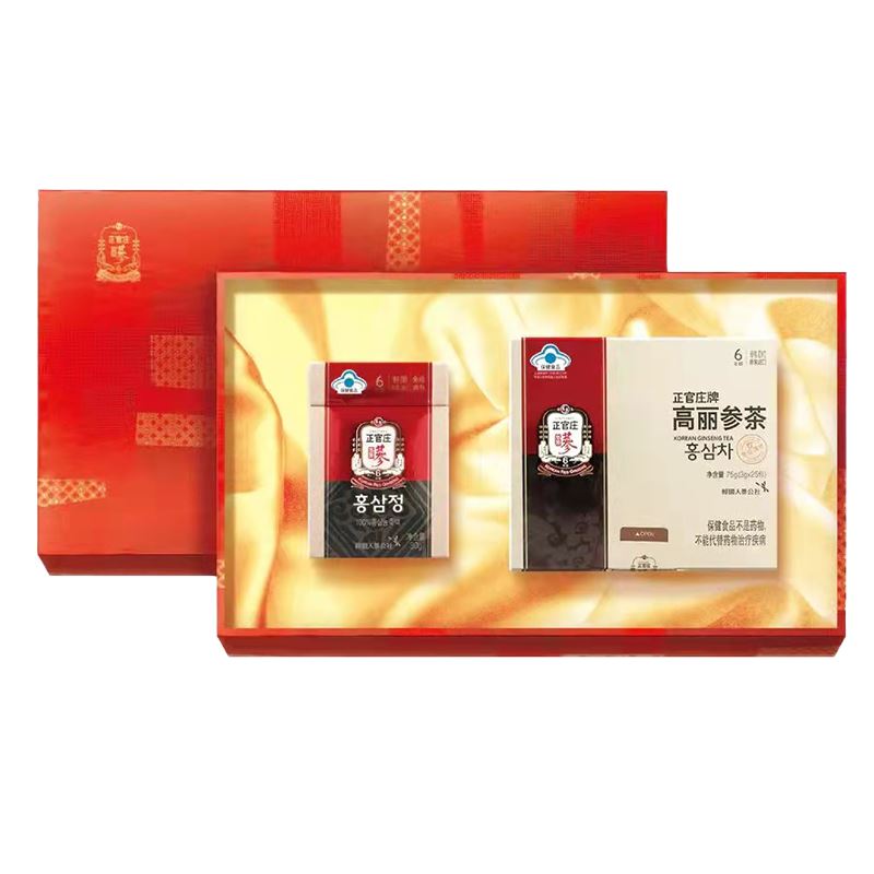 正官庄红参膏30g+参茶75g礼盒韩国原装进口六年根高丽参