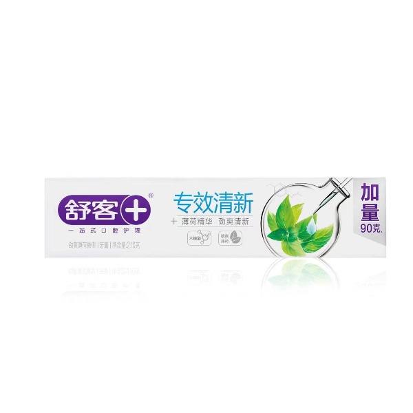 舒客专效清新牙膏（劲爽薄荷）210克