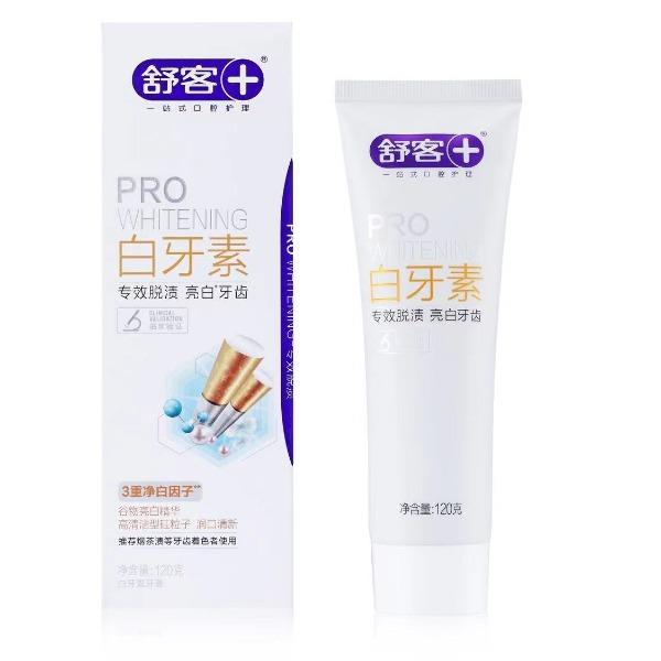 舒客白牙素牙膏（去渍劲白型）120克