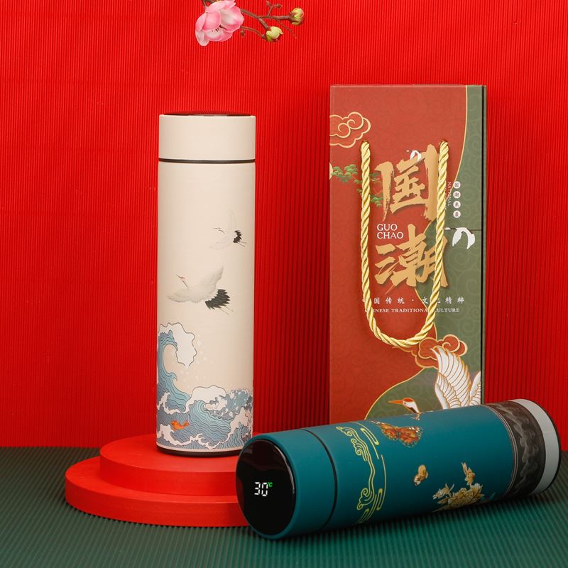 黛悦国潮保温杯礼盒装DY3334智能保温杯礼盒现货秒发国潮