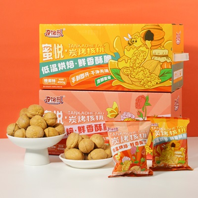 夺饱熊炭烤核桃450g礼盒活动伴手礼盒