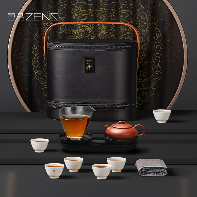 哲品炮嘴石瓢壶旅行茶具