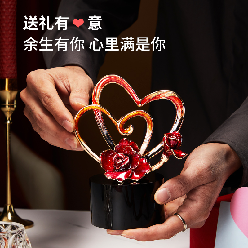 心心相印摆件送女士礼物