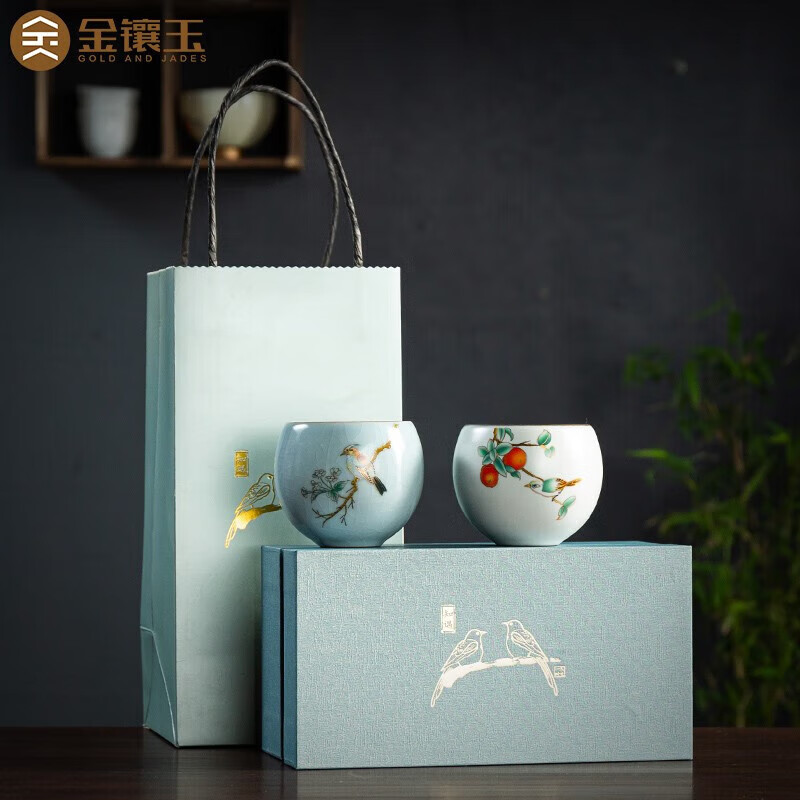 金鑲玉主人杯立業(yè)對杯