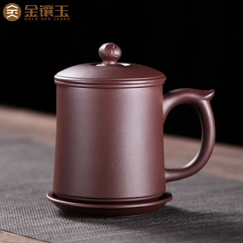 金镶玉凌小明富贵莲花紫砂杯