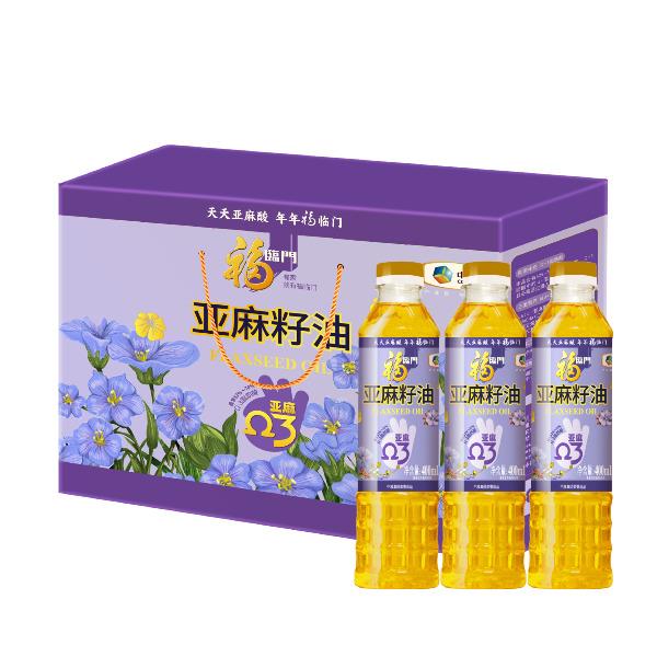 中粮福临门亚麻籽油礼盒400ml*3（定制款）