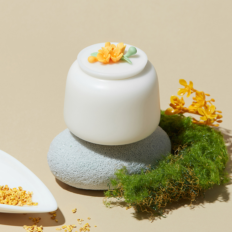 共禾礼品羊脂玉茶叶罐锦盒装