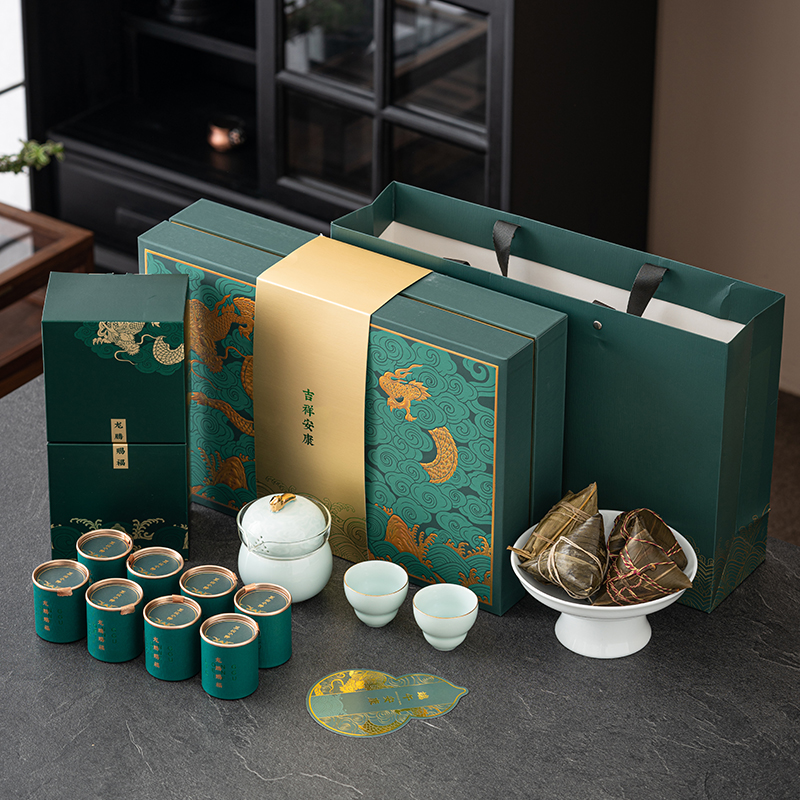 沏一杯茶【龙腾赐福】D款-端午茶具礼盒套装