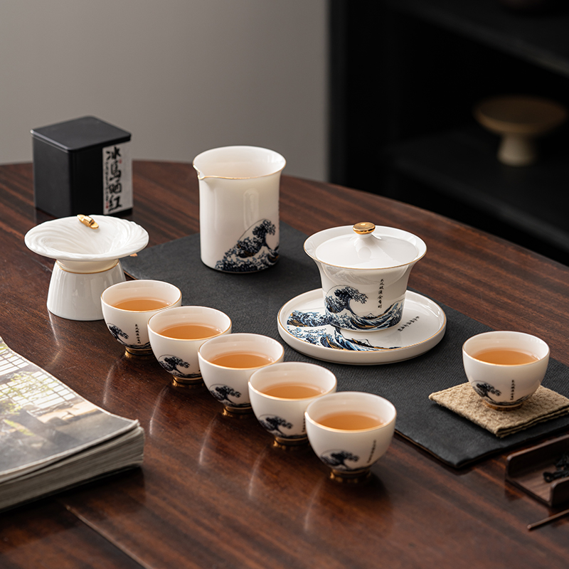 知者觉器-长风破浪大套组陶瓷茶具端午套装中秋礼品商务定制礼盒