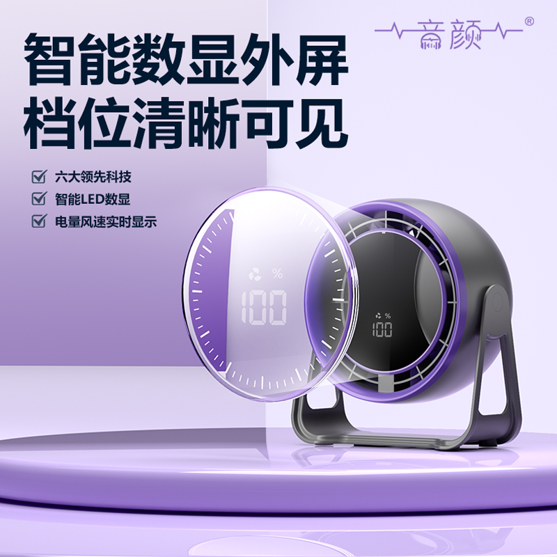 音颜·小风炮无极变速桌面风扇