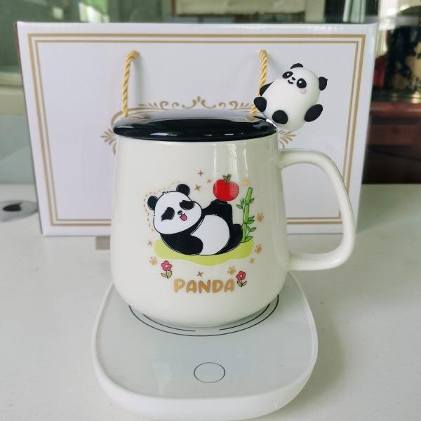 锦知兴端午熊猫竹子恒温陶瓷杯
