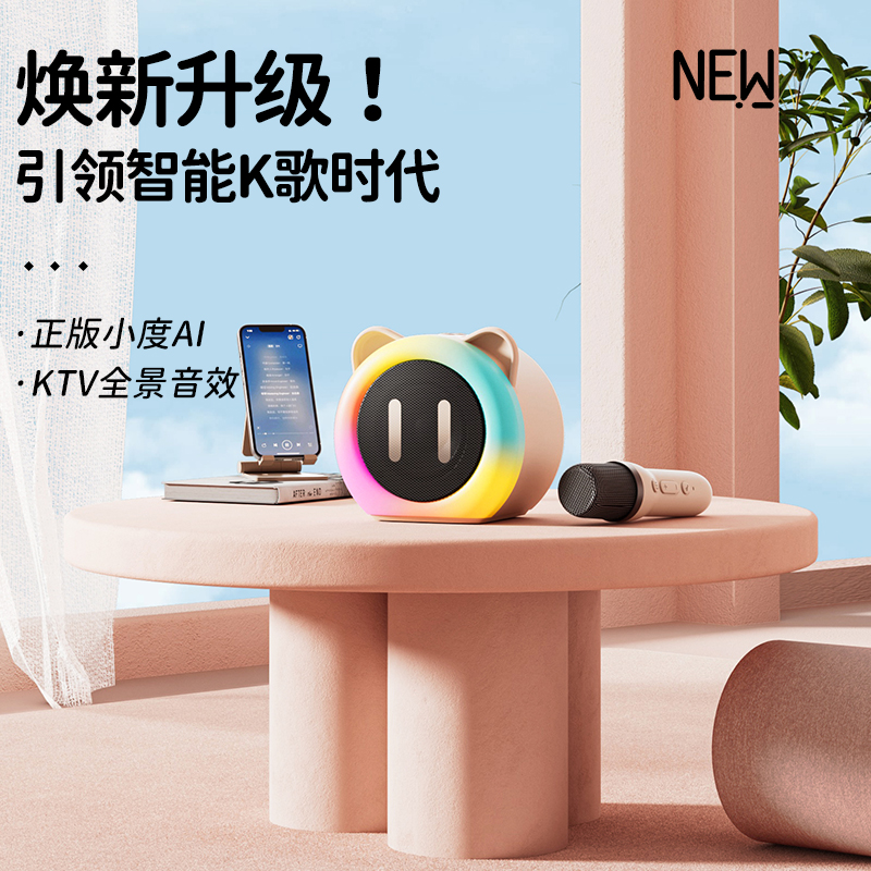 右心双麦克风K歌音响蓝牙小音箱