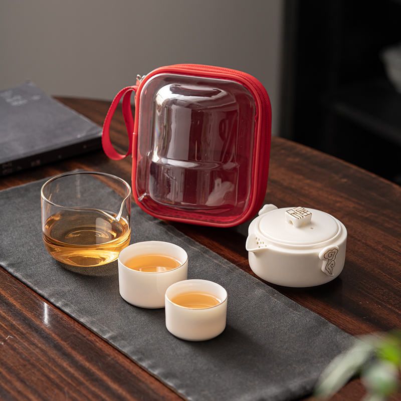 知者觉器-见福4件套茶具端午旅行套装快客商务礼品中秋定制礼盒