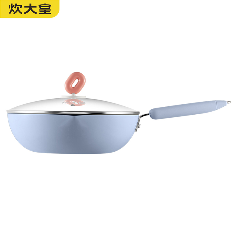 炊大皇冰川蓝不粘炒锅28cmCG28BC