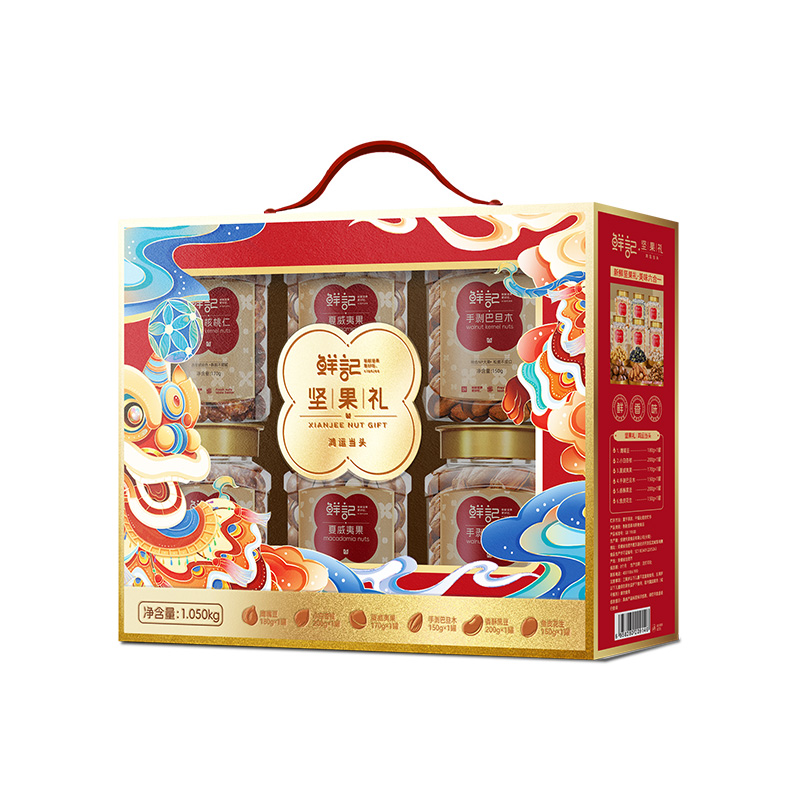 鮮記鴻運(yùn)當(dāng)頭堅(jiān)果禮1.05kg
