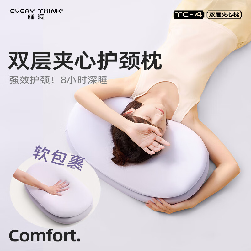 脑洞氛子（EVERYTHINK）TC4双层夹心枕蓝色