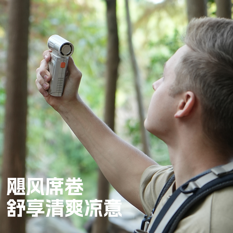 右心新款高速暴力風(fēng)扇便攜多功能戶外露營風(fēng)扇桌面除塵大風(fēng)力風(fēng)扇