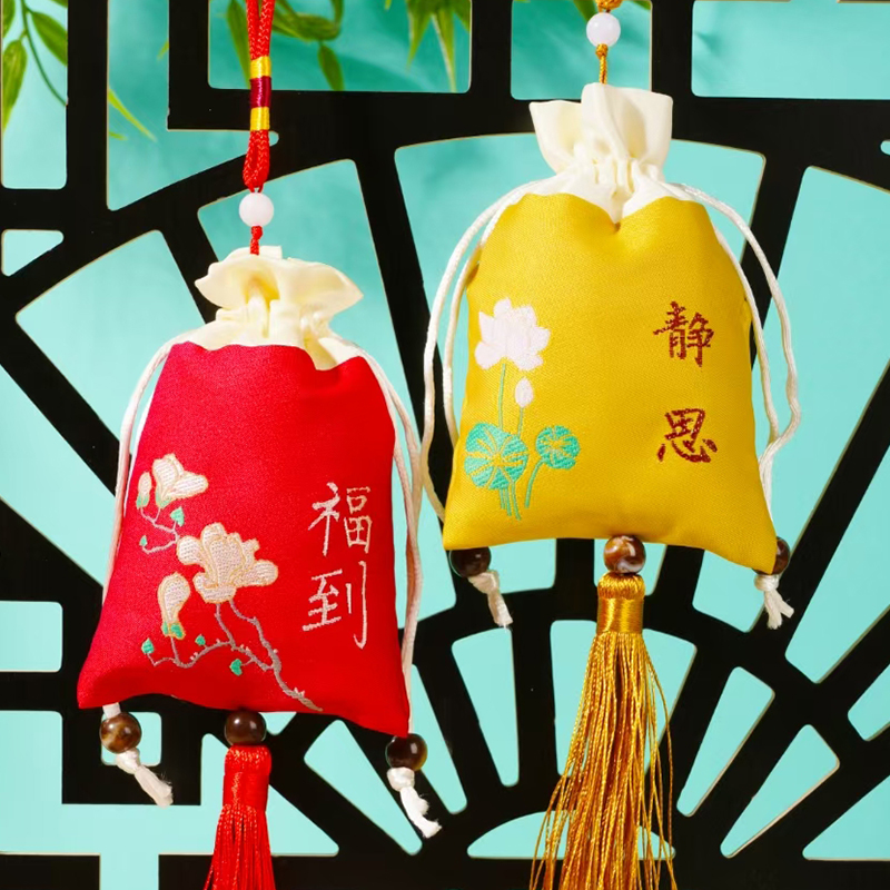 承夏锦绣纳赐福拼接香囊双只礼盒