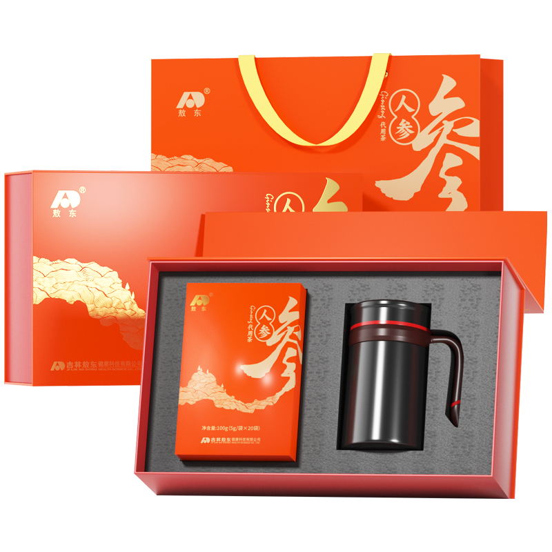 敖东人参片+闷杯礼盒