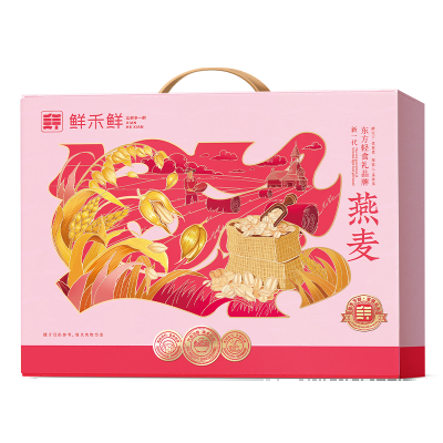 鲜禾鲜酸奶果粒烘焙燕麦礼盒700g