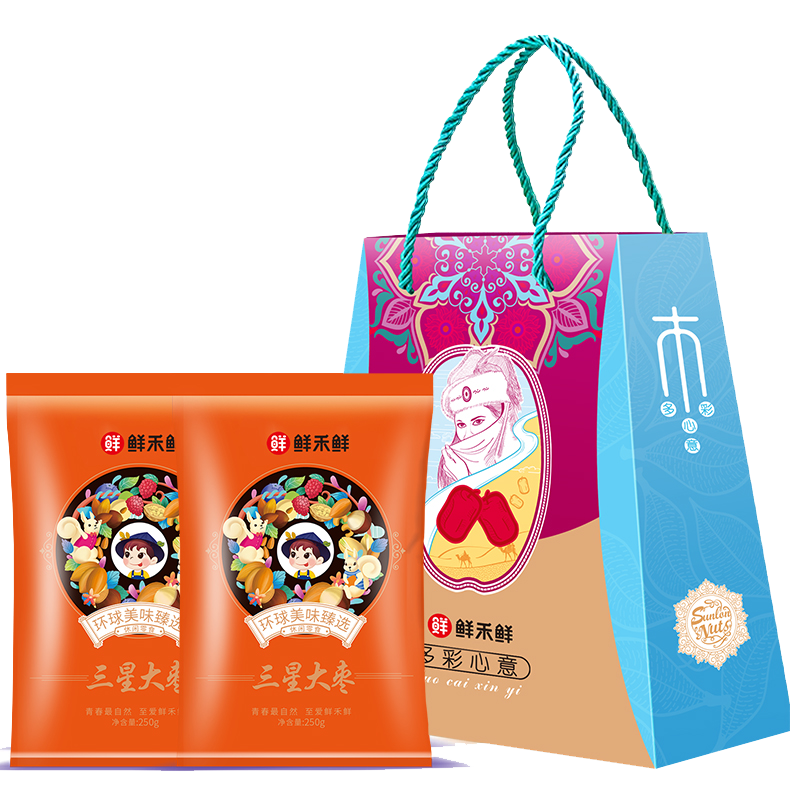 鲜禾鲜多彩心意大枣礼盒A款1000g