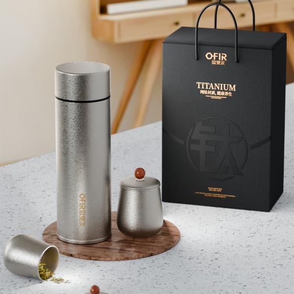 OFIR歐斐爾錦圖鈦杯套裝OFR202-480（內(nèi)外純鈦）