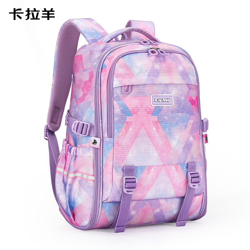 卡拉羊大容量超輕機(jī)能雙肩包TX5113丁香紫天空之城