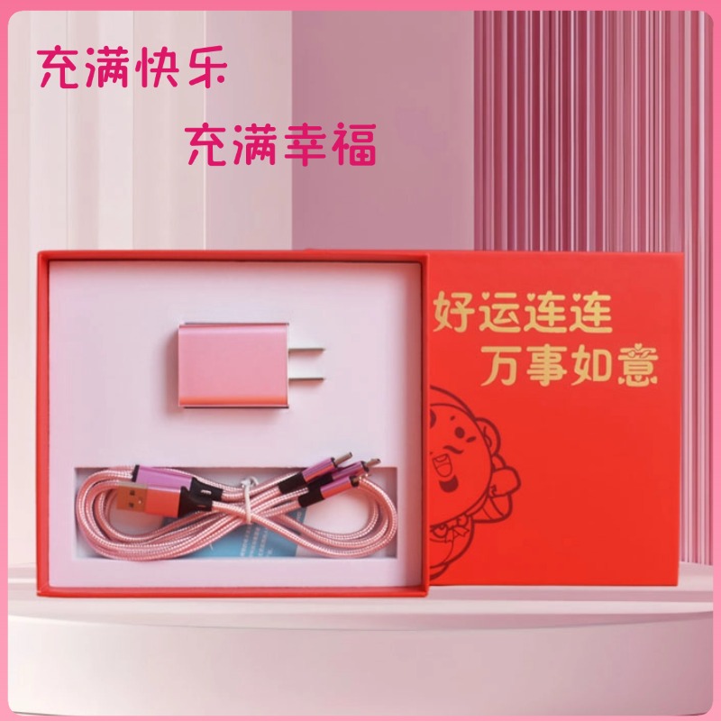 財滾滾快充插頭快充數(shù)據(jù)線套裝