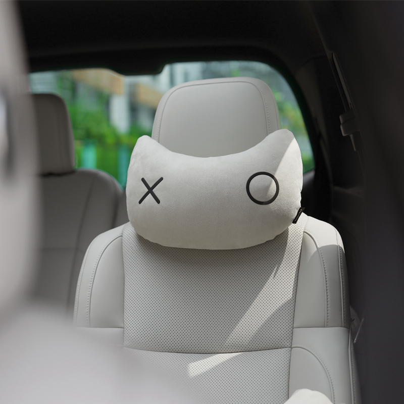 bbdd汽車咪咪頭枕PLUS車載護頸枕頭珍珠絨