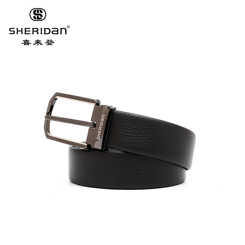 喜來(lái)登頭層牛皮針扣皮帶NL190351S